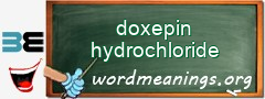 WordMeaning blackboard for doxepin hydrochloride